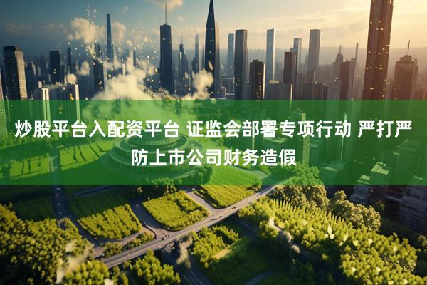 炒股平台入配资平台 证监会部署专项行动 严打严防上市公司财务造假